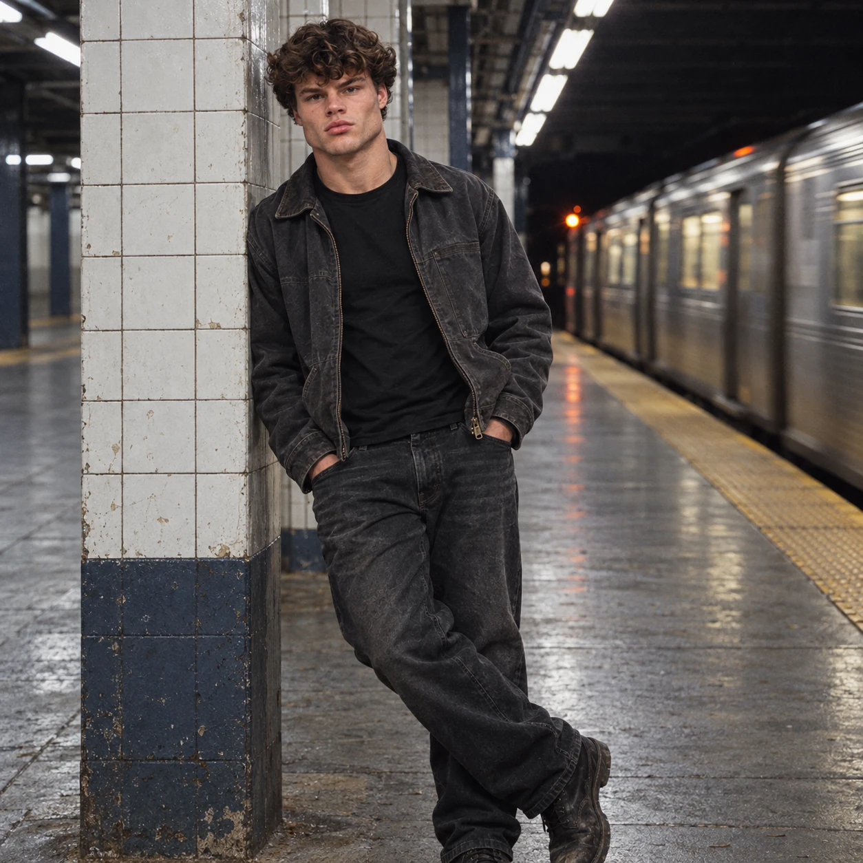 Jackchad at an empty subway platform